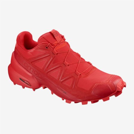 Salomon SPEEDCROSS 5 Mens Trail Running Shoes Red | Salomon South Africa